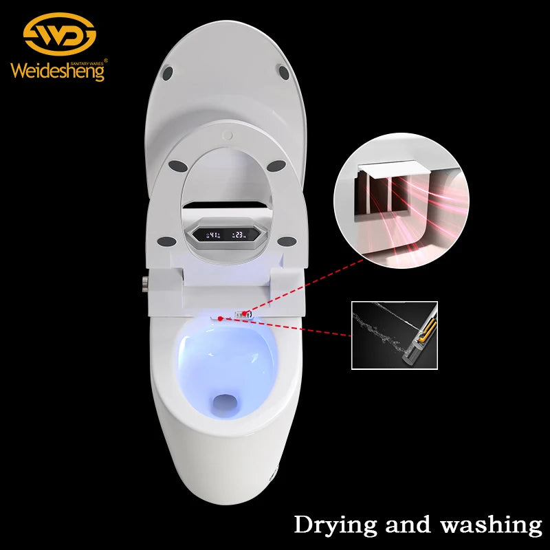 Fully Automatic Self Clean Toilet Seat Public English Voice Playback