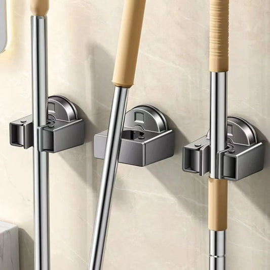 Broom Bathroom Mop Hook Suction Cup Wall Mounted