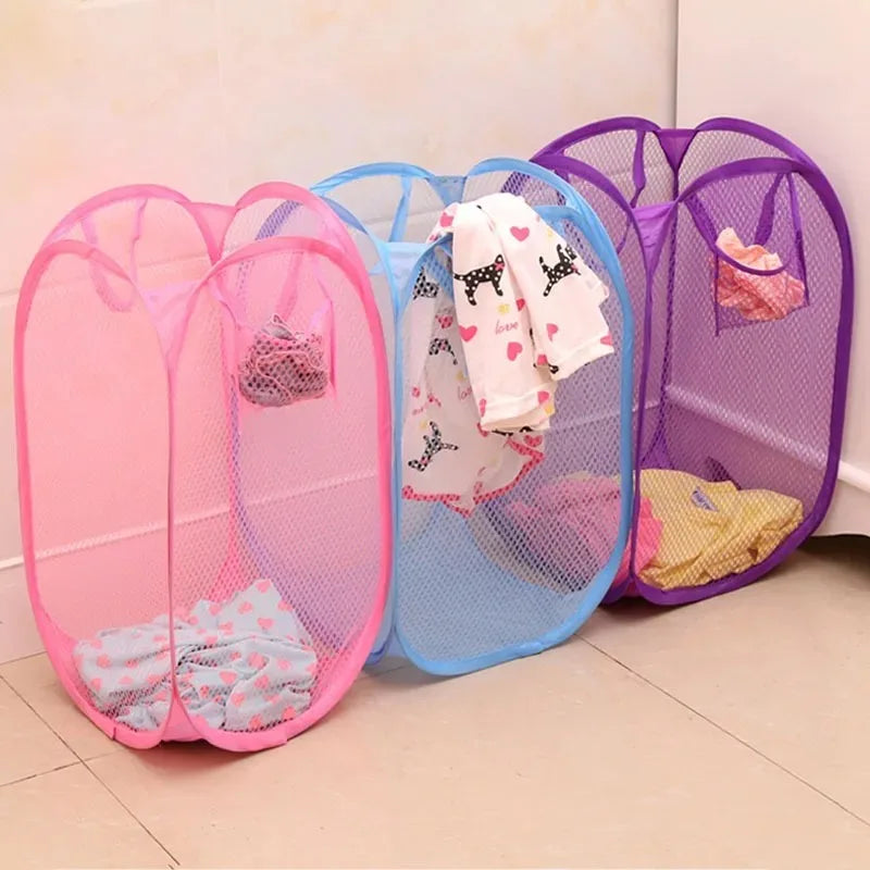 Collapsible Mesh Laundry Hamper Foldable