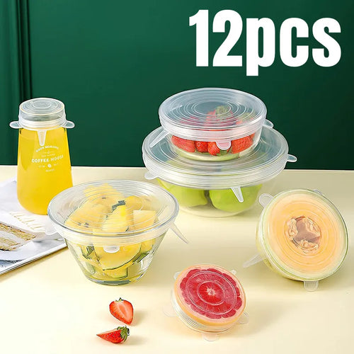 Silicone Stretch Food Covers Kitchen Fresh