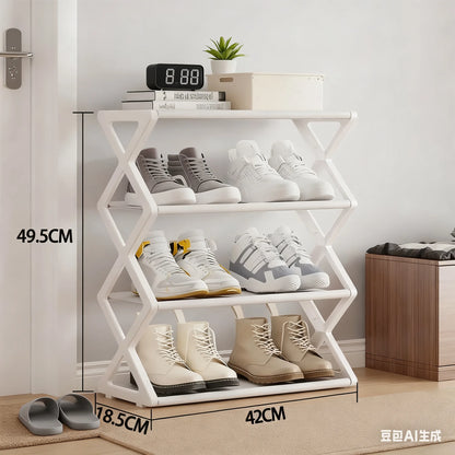 Large Capacity & Easy Assembly Space - Saving Z - Type Shoe Rack