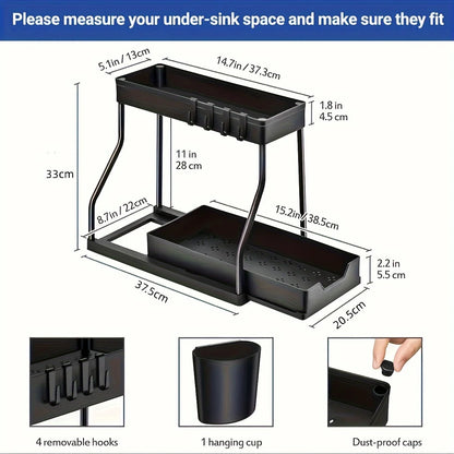 Space Saving 2 Tier Pull Out Storage Box