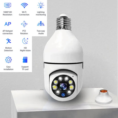 Smart Home 2.4G E27 Bulb Wifi Surveillance Camera HD