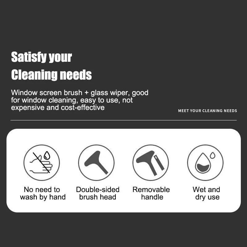 Multi Purpose Window Mesh Screen Special Cleaning Brush