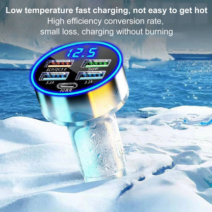 250W 4 Port Fast Car Charging Adapter