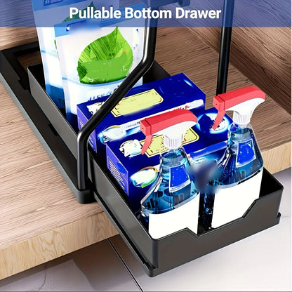 Space Saving 2 Tier Pull Out Storage Box