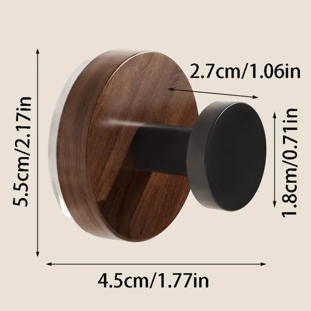 12pcs No-Drill Design Imitation Wood Door Hook