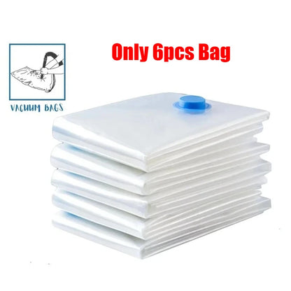 6PCS Vacuum Bag With Valve or Pump for Clothes
