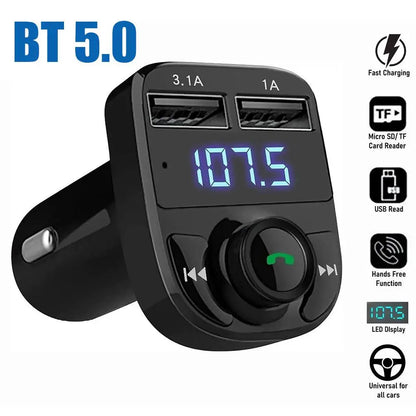 Bluetooth FM Transmitter Hands-Free Calling Radio Receiver Mp3 Music Stereo Adapter