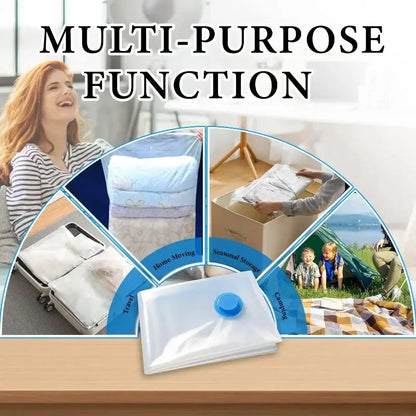 6PCS Vacuum Bag With Valve or Pump for Clothes