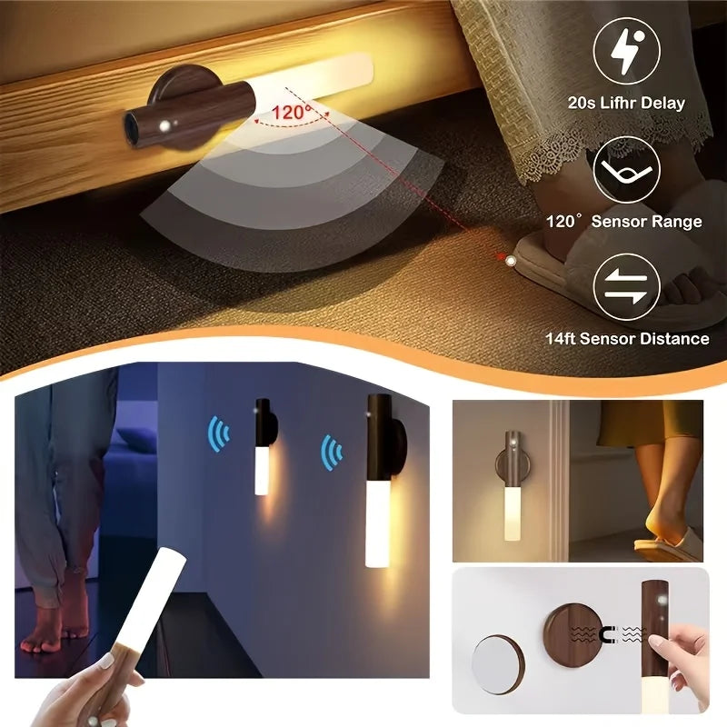 Smart Sensor Night Rechargeable Magnetic Wall Lamp