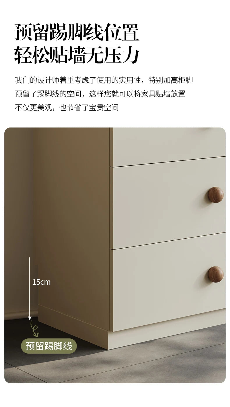 Cream Style Storage Design Creative Display Cabinet