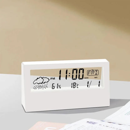 Smart Home Weather Station with Alarm Clock, LED Digital Thermometer