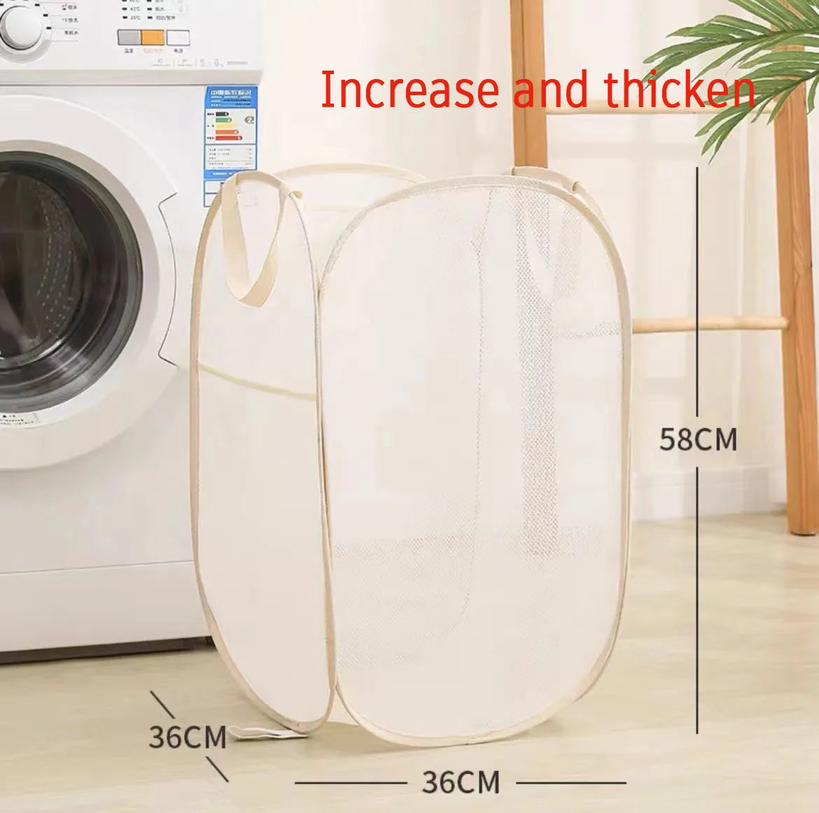 Collapsible Mesh Laundry Hamper Foldable