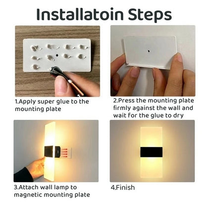 Touch Sensor Switch LED Wall Lamp