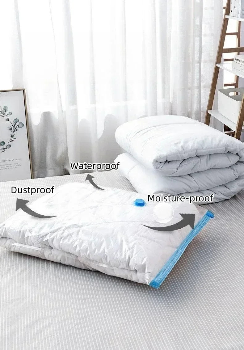 6PCS Vacuum Bag With Valve or Pump for Clothes