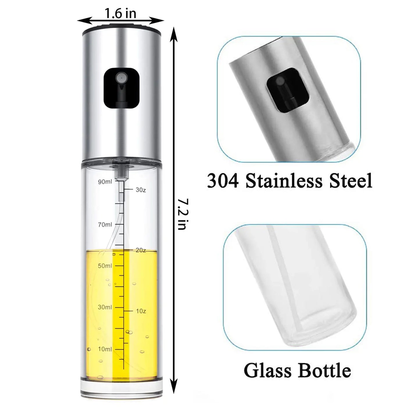 Olive Oil Spray Bottle With Funnel 100ml