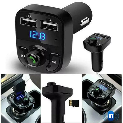 Bluetooth FM Transmitter Hands-Free Calling Radio Receiver Mp3 Music Stereo Adapter