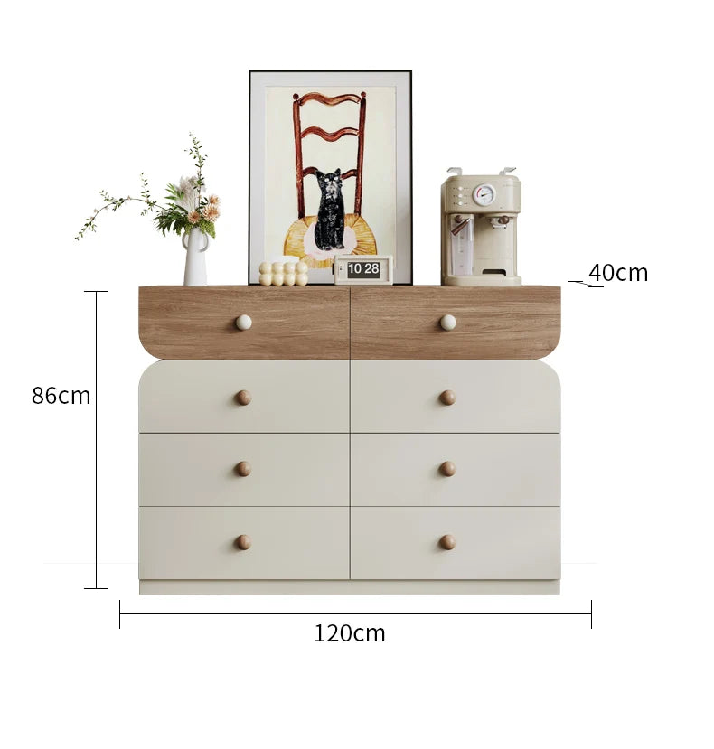 Cream Style Storage Design Creative Display Cabinet