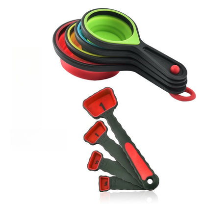 1set Silicone Measuring Spoon Foldable