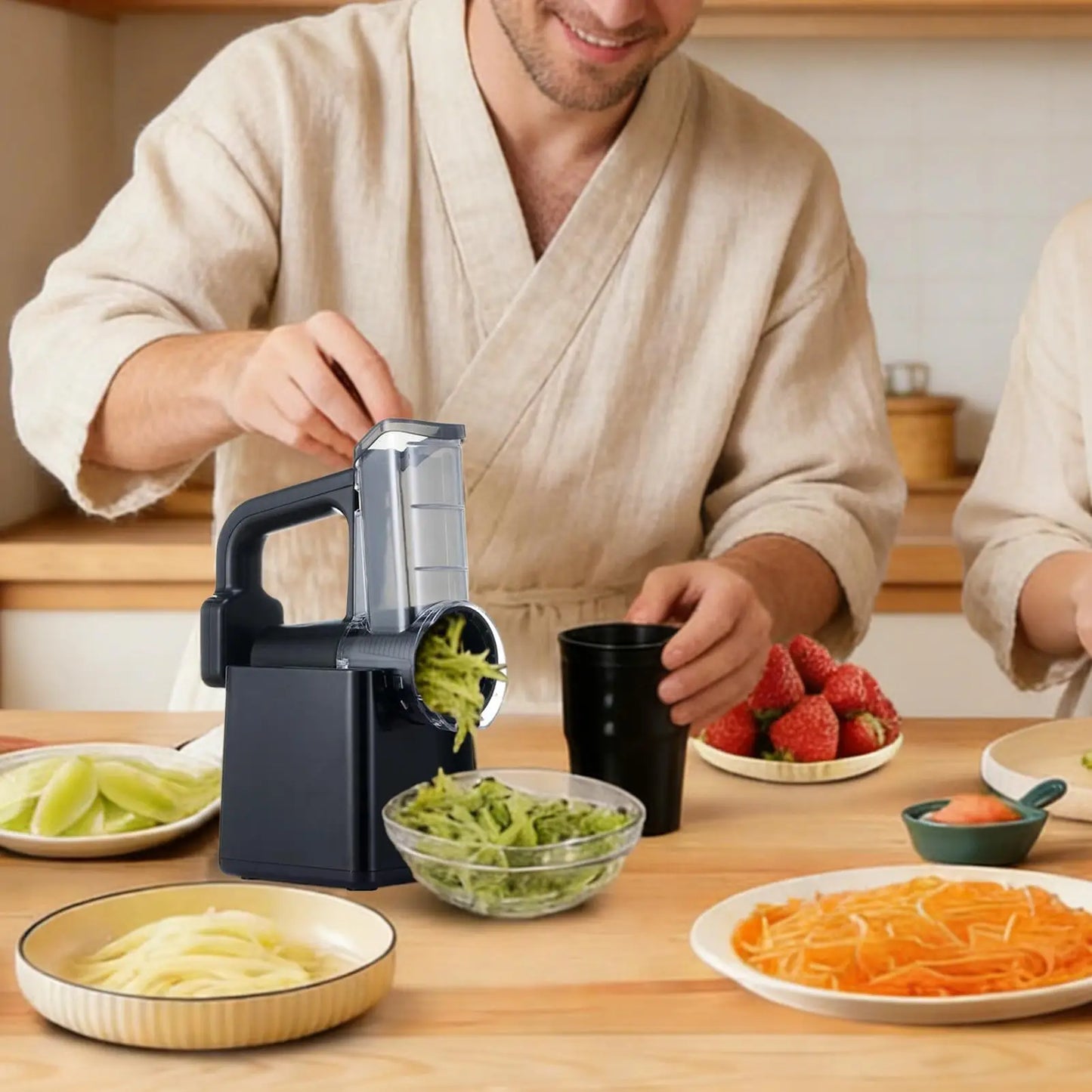 Electric Vegetable Slicer Rechargeable Automatic