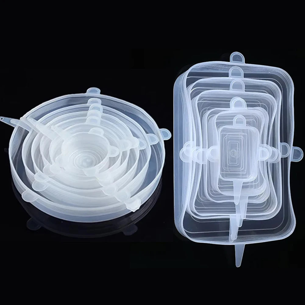 6 Pcs Silicone Cover  Stretch Lids for Kitchen