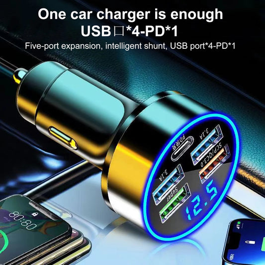 250W 4 Port Fast Car Charging Adapter