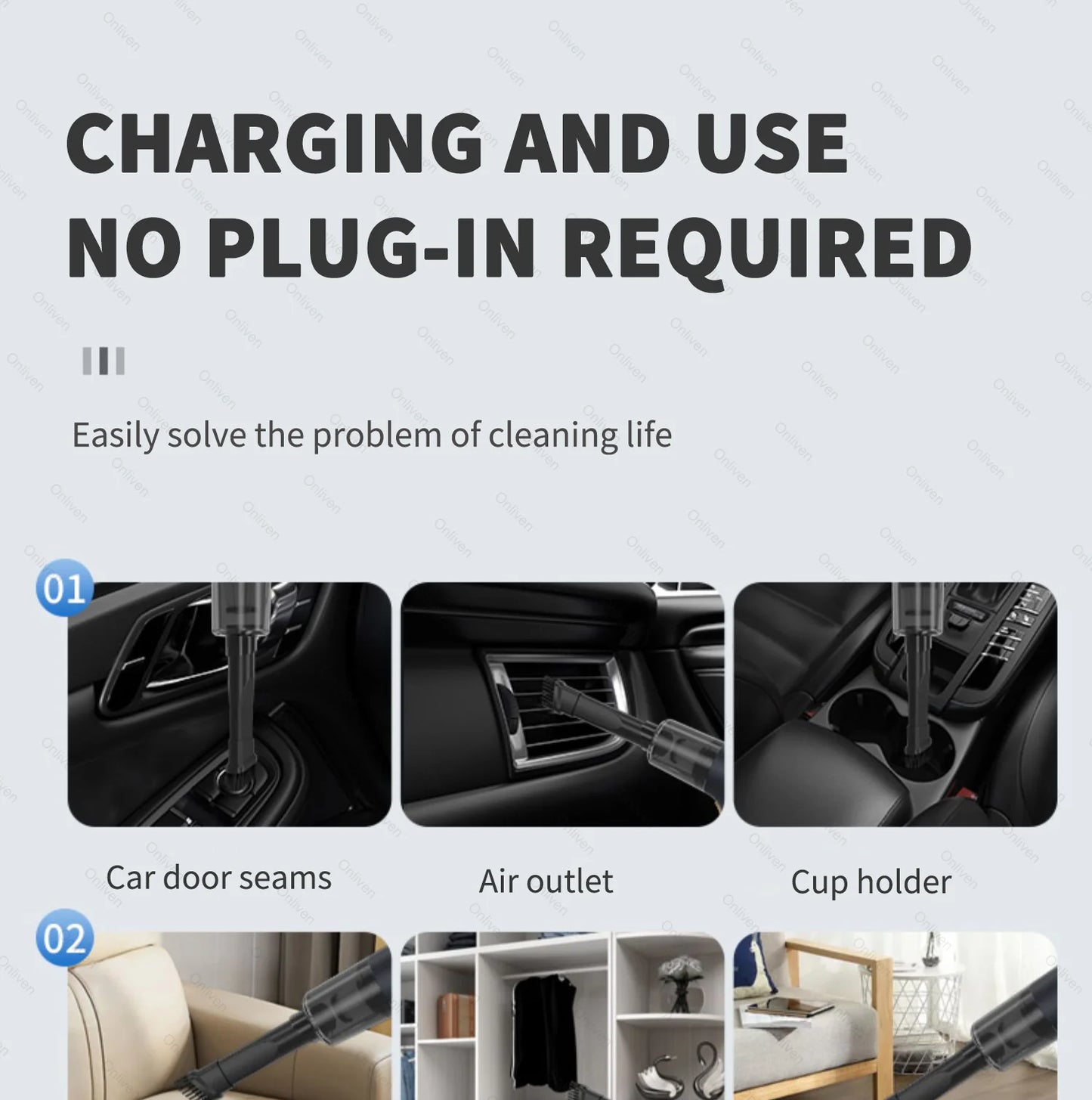 SZUK 98000PA Car Vacuum Cleaner Mini Portable