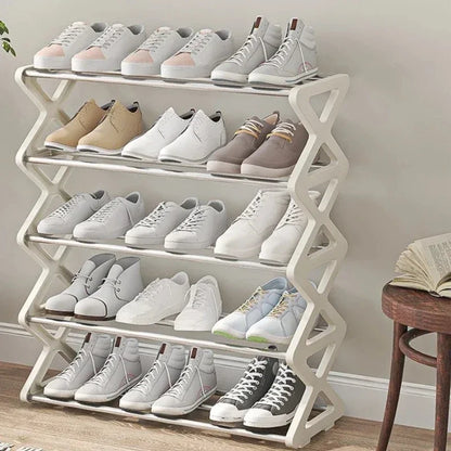 Large Capacity & Easy Assembly Space - Saving Z - Type Shoe Rack
