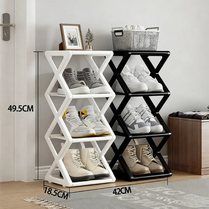 Large Capacity & Easy Assembly Space - Saving Z - Type Shoe Rack