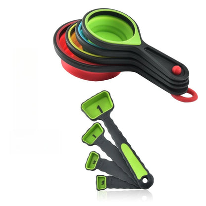 1set Silicone Measuring Spoon Foldable