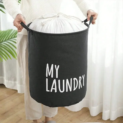 Cotton and Linen Laundry Basket Household