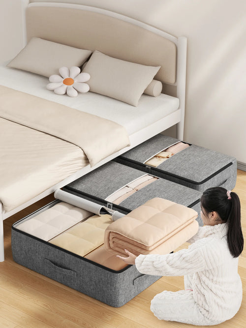 Extra-large capacity underbed clothing storage