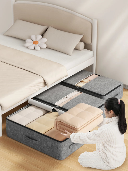 Extra-large capacity underbed clothing storage