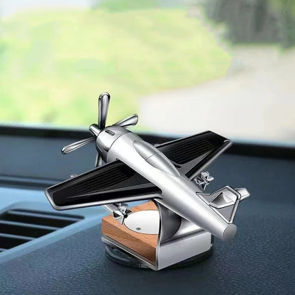 Solar Airplane Car Wooden Base Diffuser