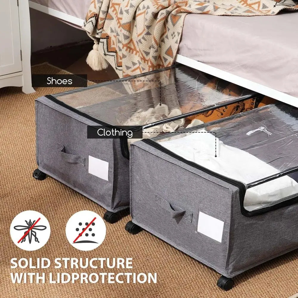 Heavy-Duty 4XL 90L Rolling Underbed Storage