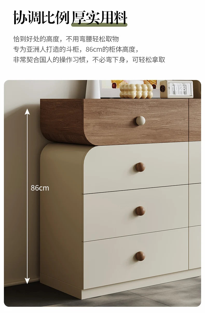 Cream Style Storage Design Creative Display Cabinet