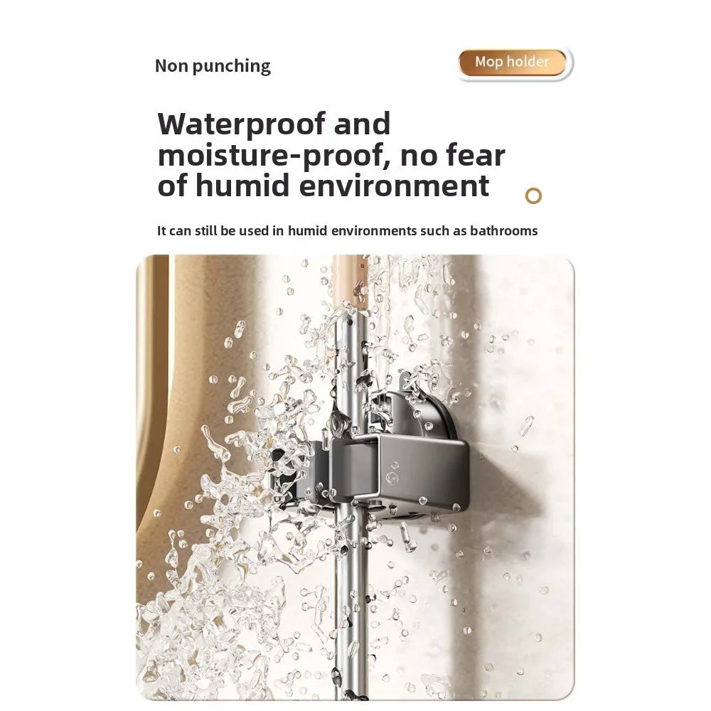 Broom Bathroom Mop Hook Suction Cup Wall Mounted
