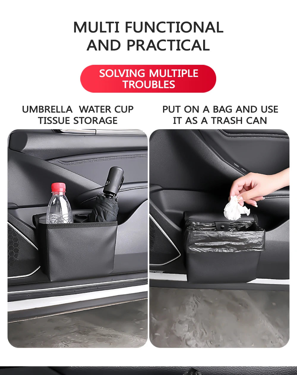 Car Trash Can Car Door Storage Box