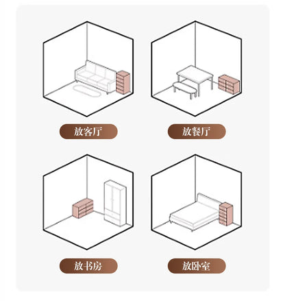 Cream Style Storage Design Creative Display Cabinet