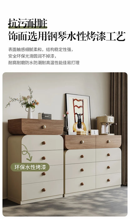 Cream Style Storage Design Creative Display Cabinet