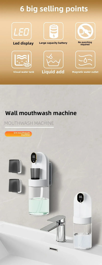 Smart 600ml Mouthwash Dispenser with Magnetic Induction