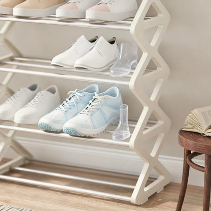 Large Capacity & Easy Assembly Space - Saving Z - Type Shoe Rack