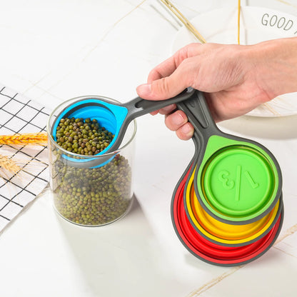 1set Silicone Measuring Spoon Foldable