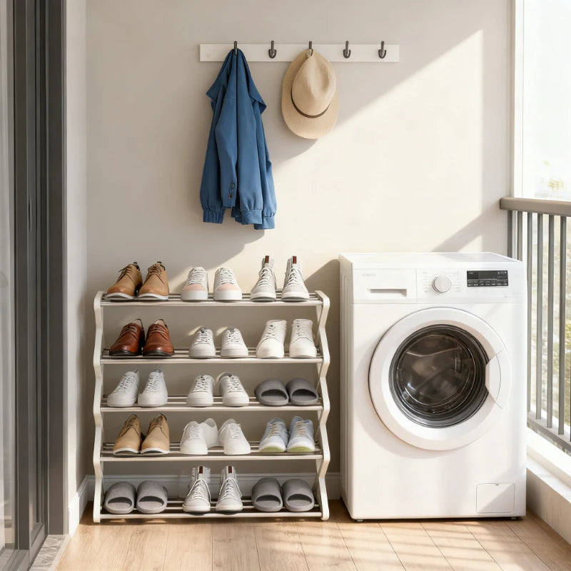 Large Capacity & Easy Assembly Space - Saving Z - Type Shoe Rack