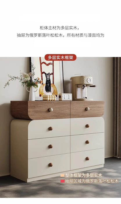 Cream Style Storage Design Creative Display Cabinet