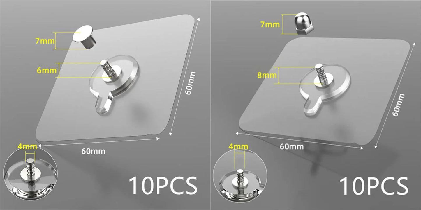10PCS Photo Frame Hooks Storage Rack Screw