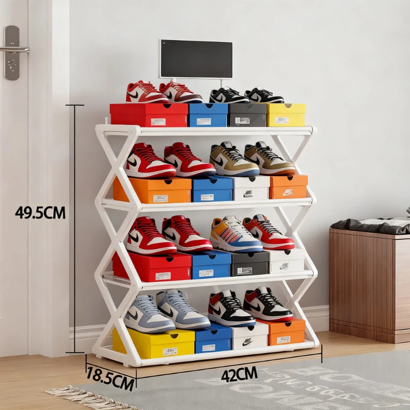 Large Capacity & Easy Assembly Space - Saving Z - Type Shoe Rack