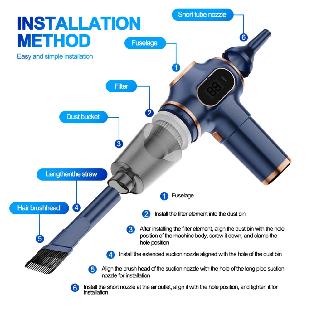 Wireless Auto Vacuum Car Vacuum Dust Buster