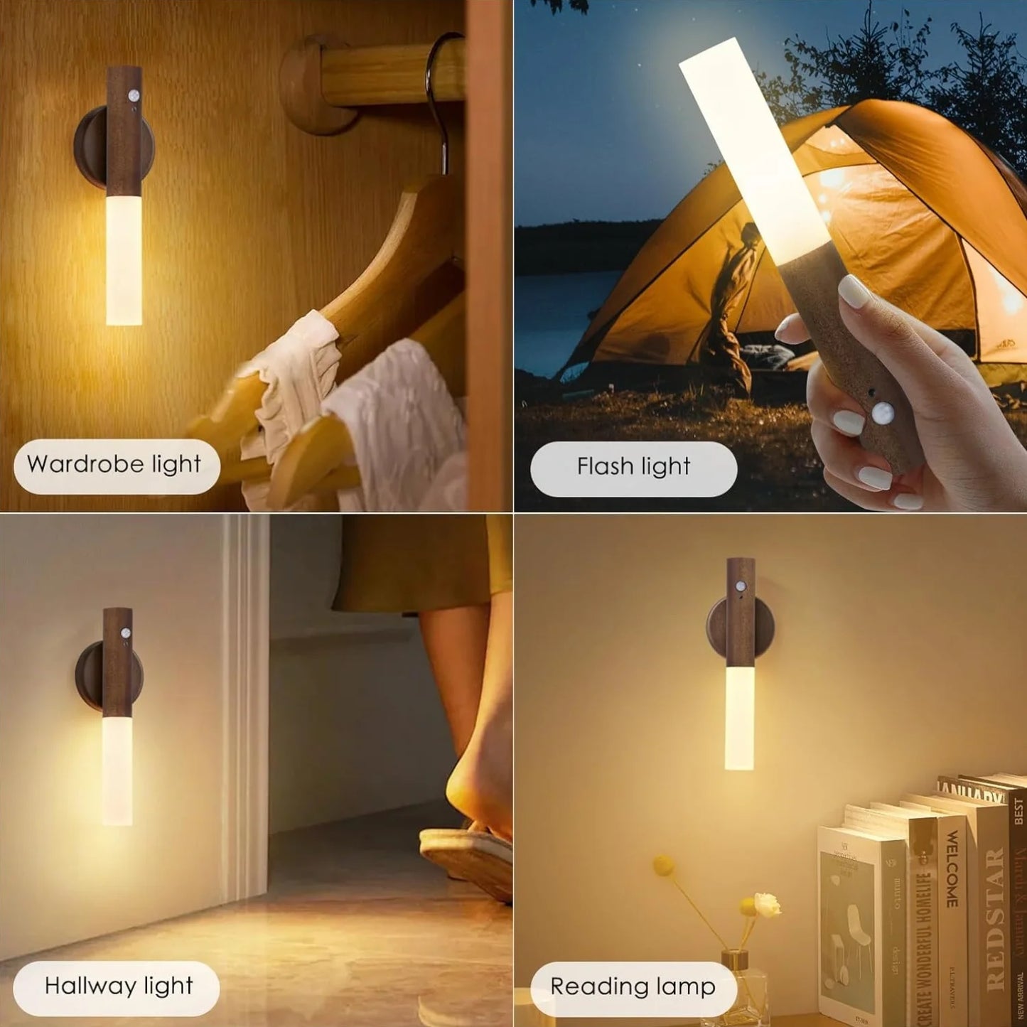 Smart Sensor Night Rechargeable Magnetic Wall Lamp
